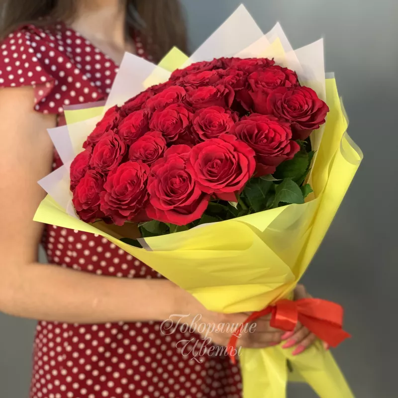 25 роз красных Кения 2