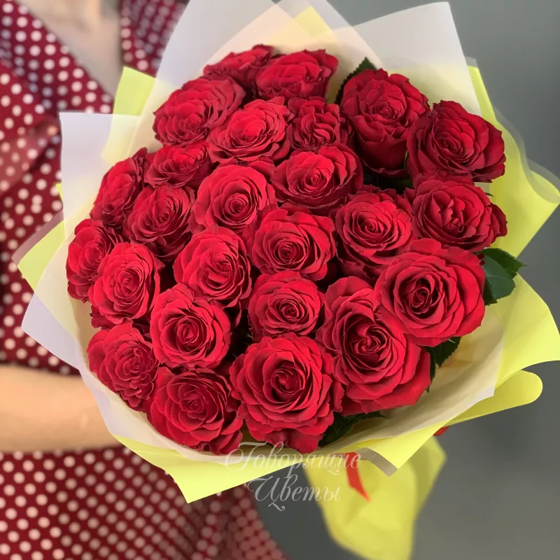 25 роз красных Кения 1