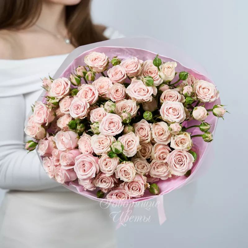 15 кустовых роз (нежные)