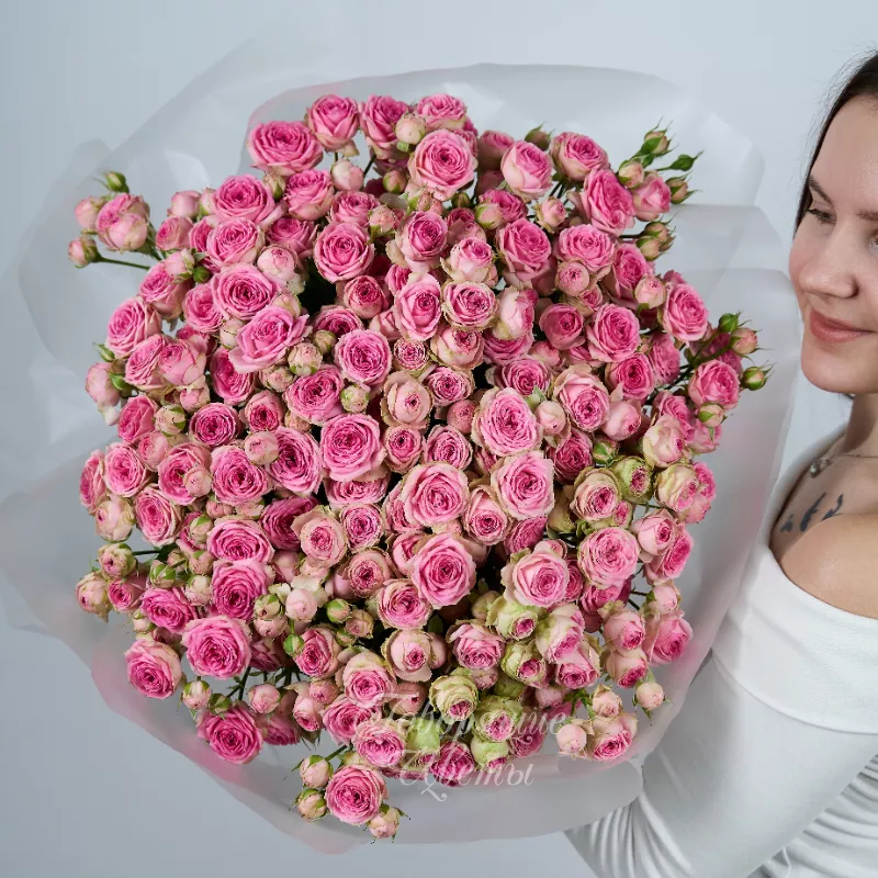 51 кустовая роза (розовая)