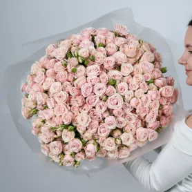 51 кустовая роза (Нежная) от интернет-магазина «Говорящие цветы»