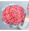 101 роза Россия (40 см) розовые